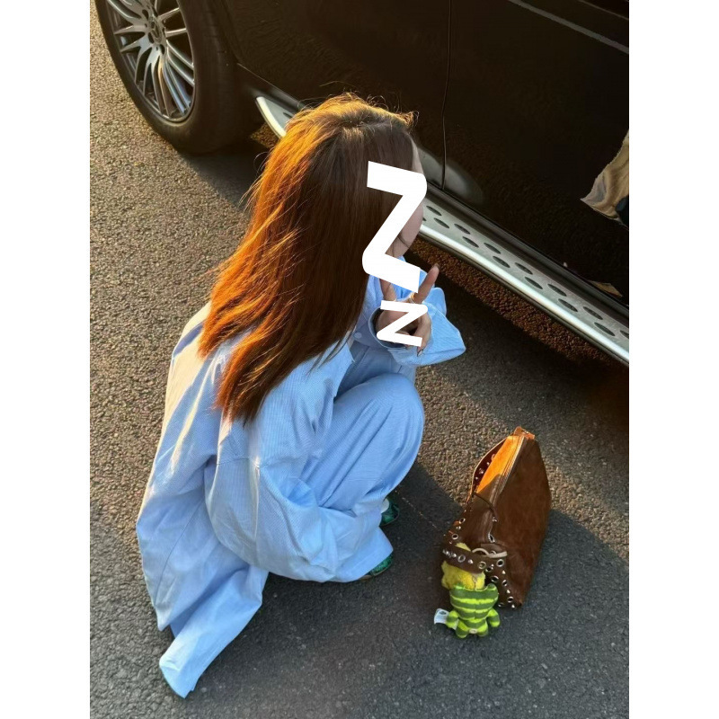 欧洲站2025新款欧货韩版女翻领单排扣衬衫+阔腿裤高级感两件套潮|undefined