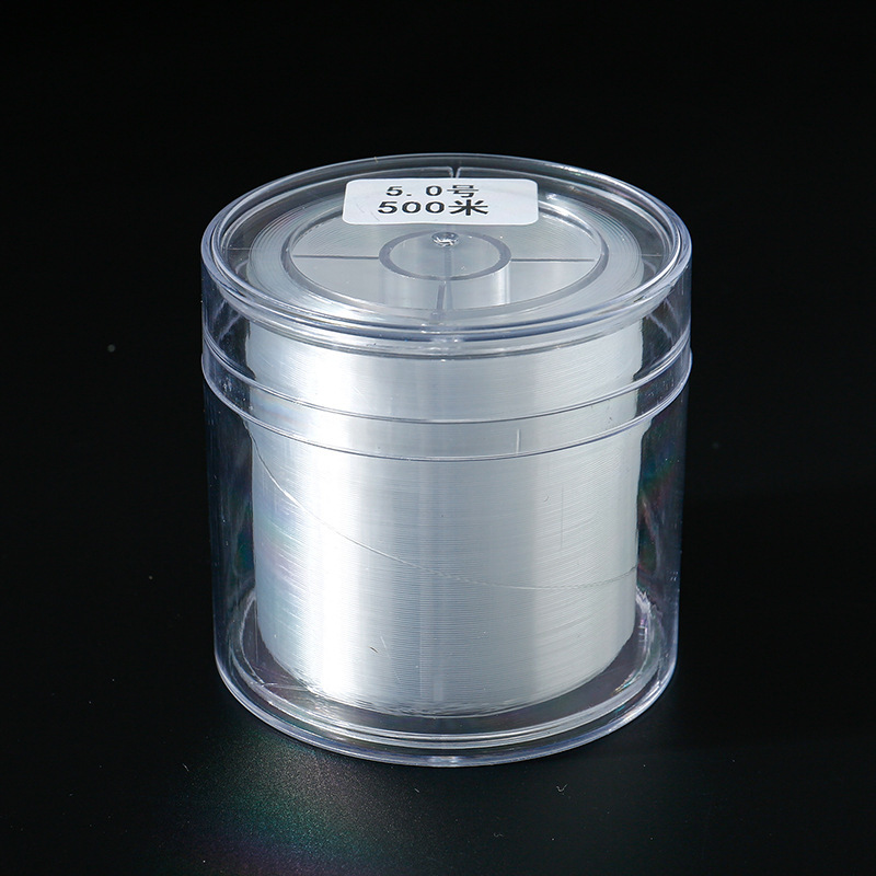 500 metros de caja transparente línea de pescado de nylon filamento original de goma de tracción fuerte línea de malla de pescado de gran eje línea de caña de mar