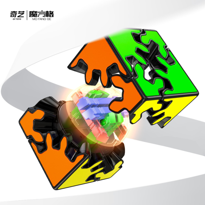 Qiyi 2段丸歯角歯 2段特殊形状パッチ 高難易度競技専用パズル スムーズルービックキューブおもちゃ|undefined