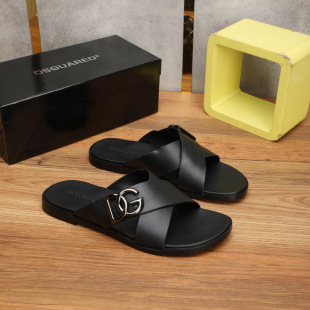 Original Genuine Leather Men's Slippers, European and American Style, Export Export, Size 38-46