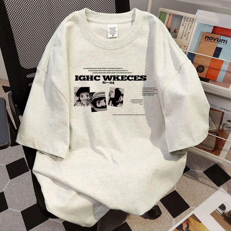 Pure Cotton Short-Sleeved T-Shirt for Women, Summer 2026, Casual and Versatile Tops, Loose Half-Sleeved T-Shirts for Summer Couples