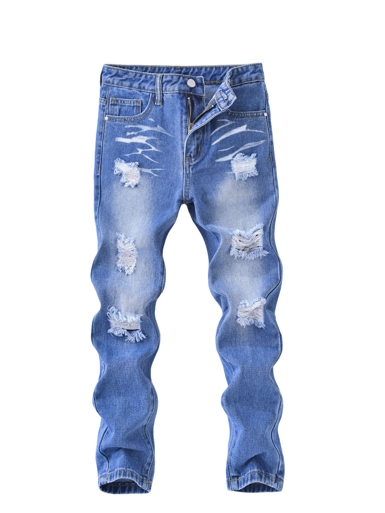 Rippade jeans för pojkar vardagsbyxor barnmode_voghion.com