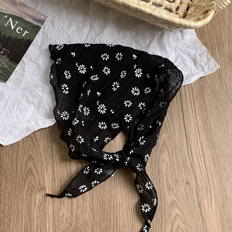 Bufanda triangular con cintura para mujer nuevo estilo fino decoración de flores protección para el cuello bufanda de seda bufanda de seda bufanda de todo fósforo de alta calidad banda para el cabello