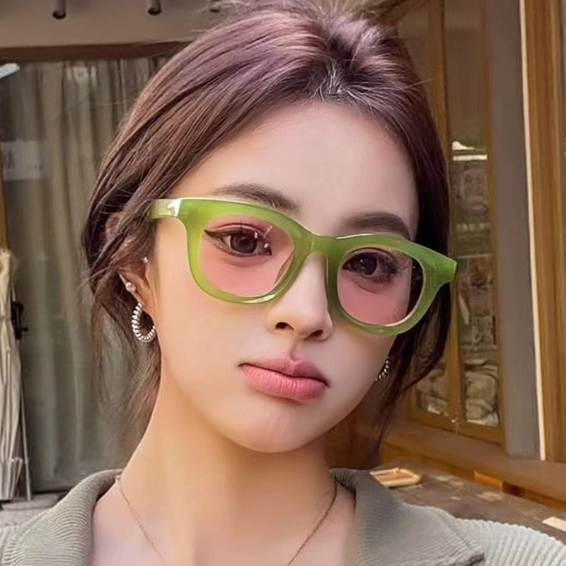 Солнечные очки Retro green glasses, солнечные источники, европейский стиль, 2 карата, защита от UV, интернет-знаменитость