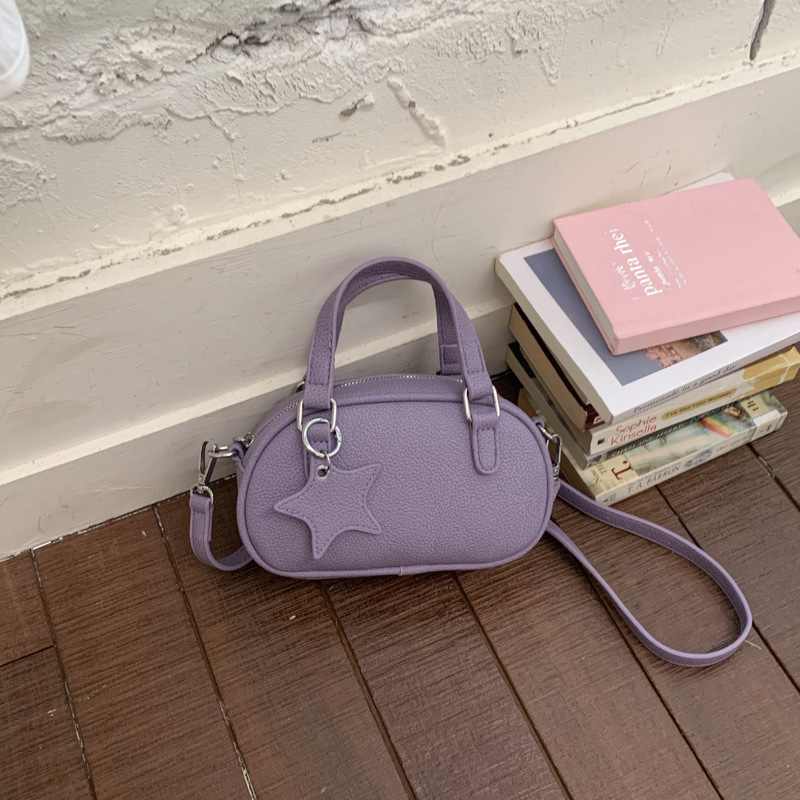 Niche Design Bowling Bag For Women, Cute 2026 New Retro Handbag, Single Shoulder Crossbody Boston Bag - Thumbnail 3