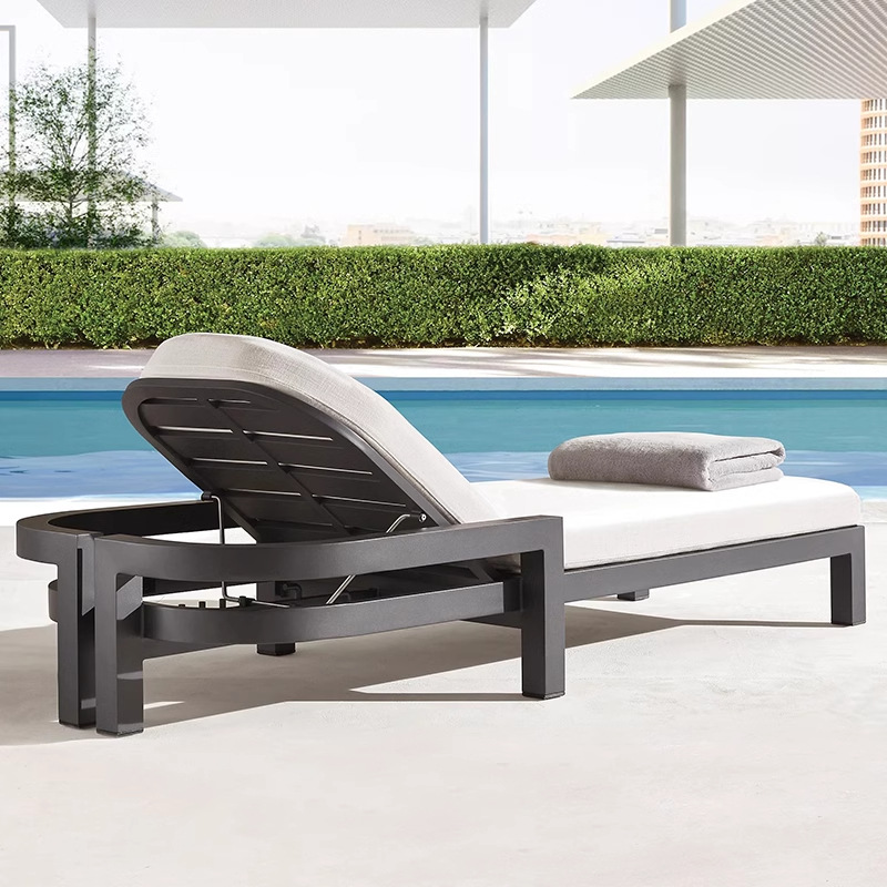 Cama de piscina al aire libre sillón de piscina a prueba de agua y protección solar villa patio hotel spa piscina al aire libre sillón de playa