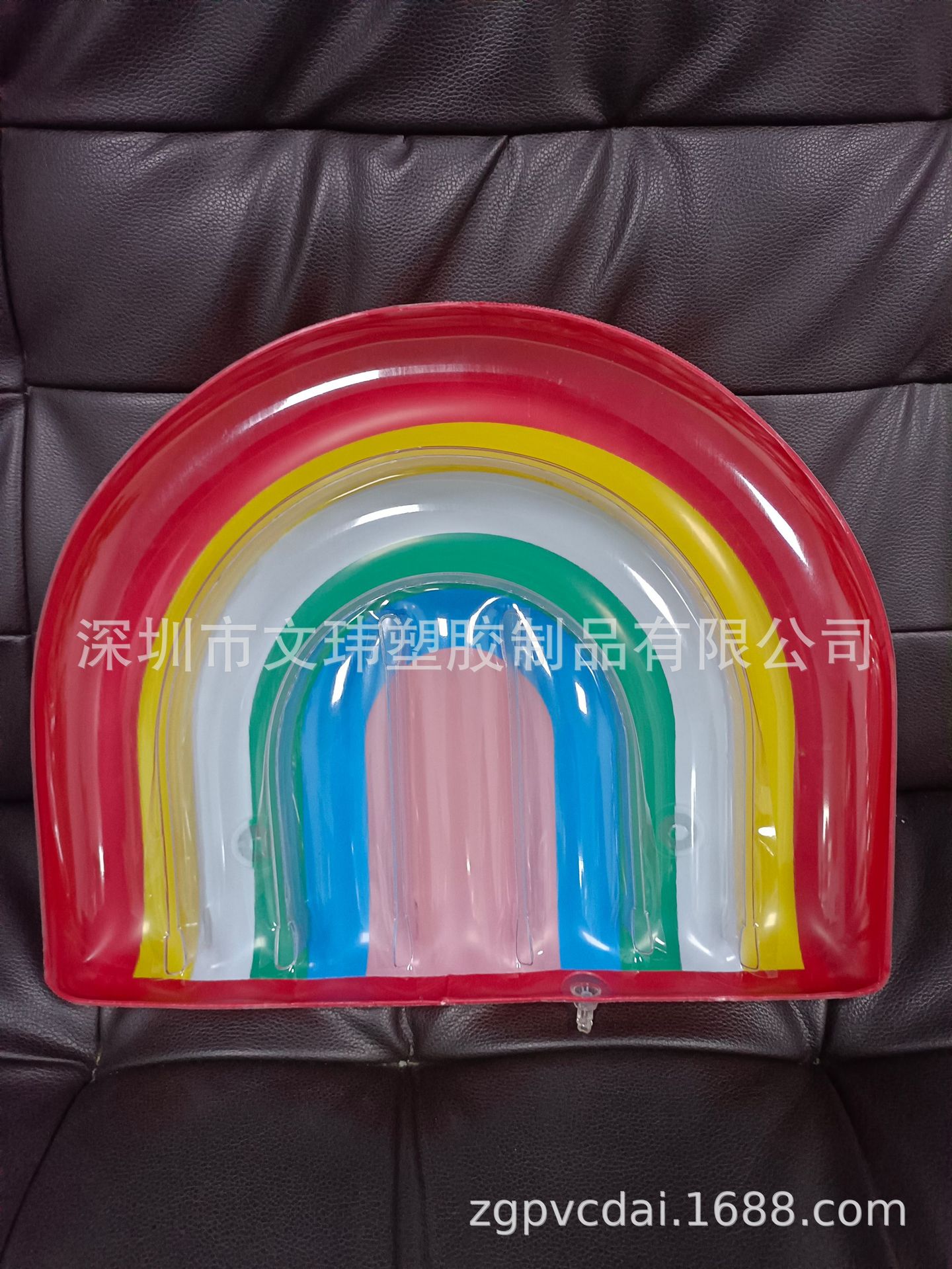 pvc充气彩虹浴盆固定玩具定制水上坐垫坐凳漂浮儿童自游浮玩具