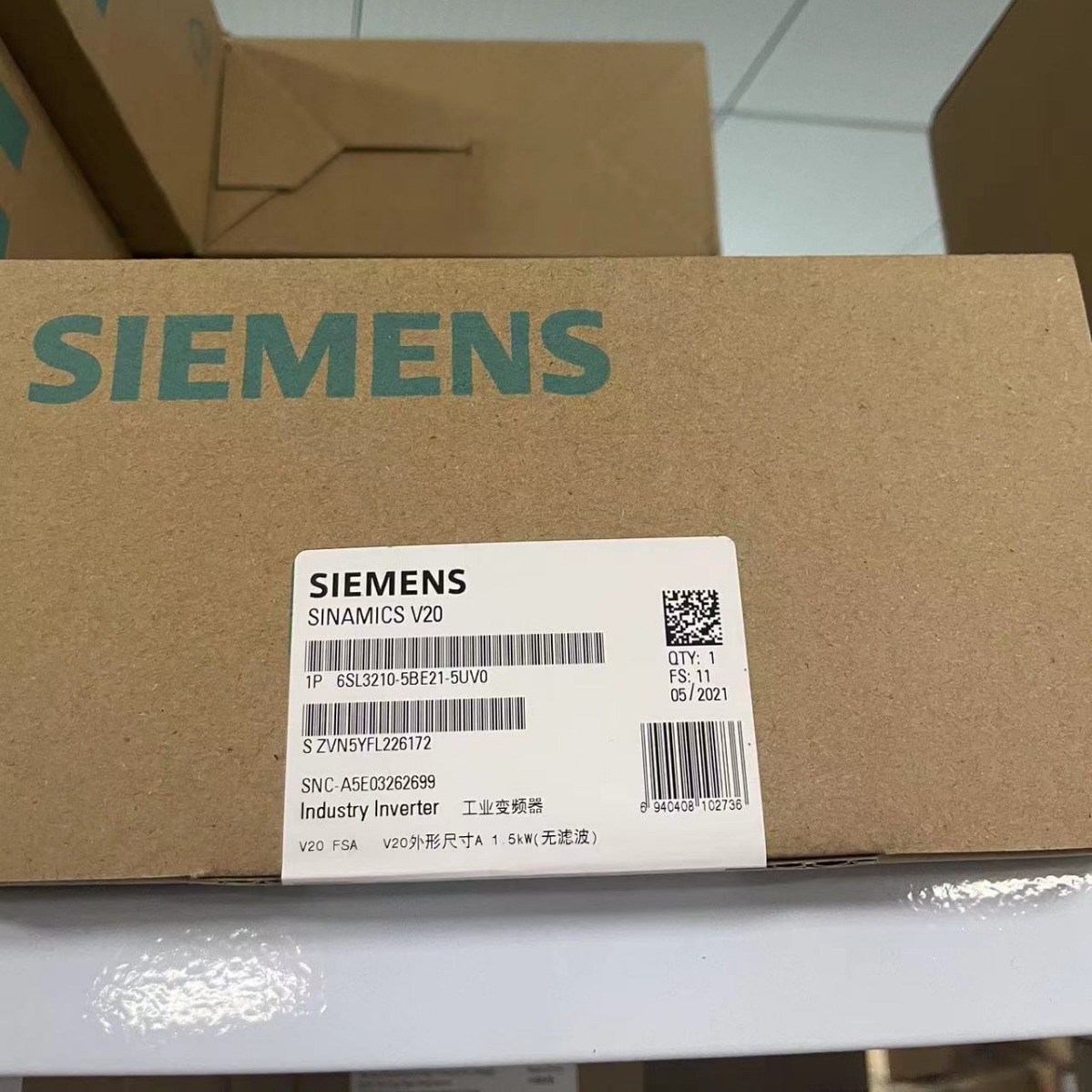 现货供应原装西门子6SL3210-5BE21-5UV0