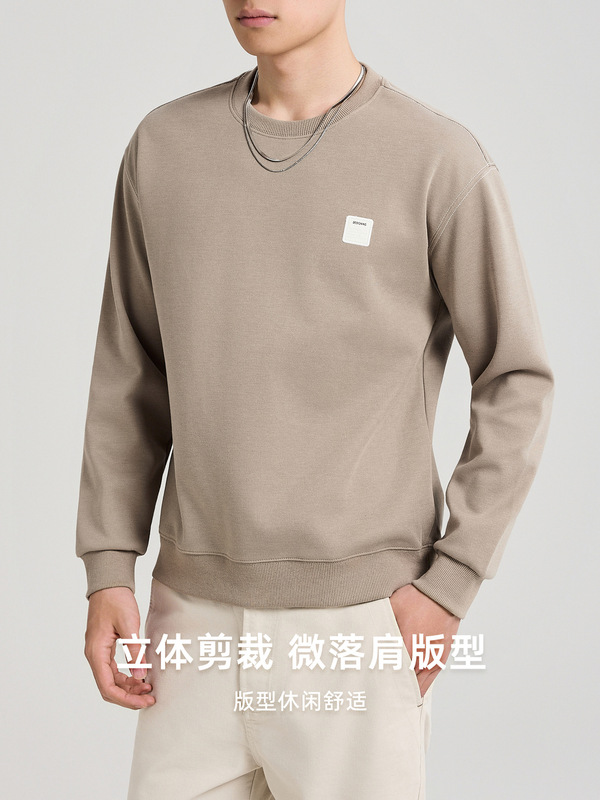 墨麦客男装章仔绣花卫衣男2025秋新款250克珠地棉男士卫衣55786.|undefined