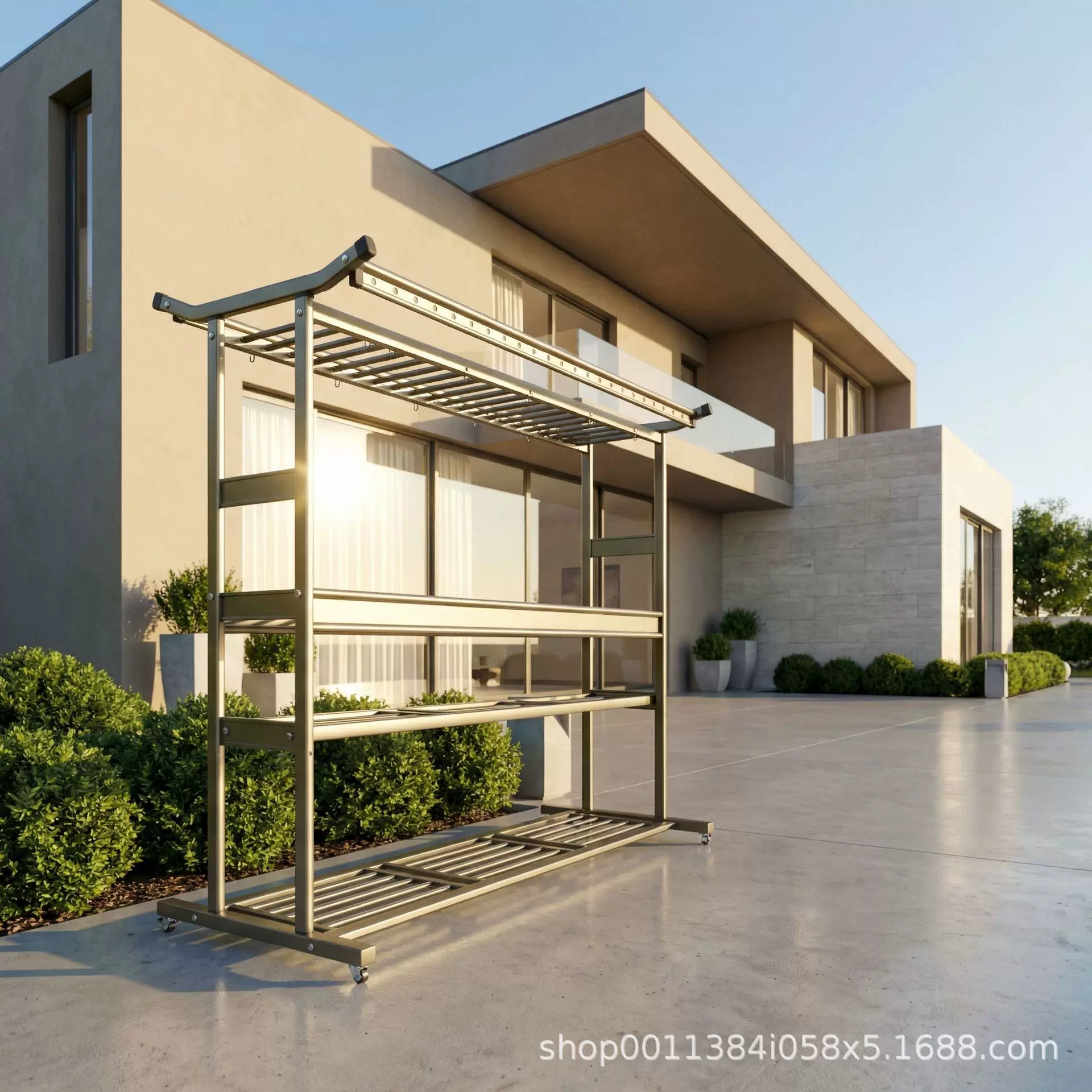 别墅晾衣架落地阳台家用户外大型可移动衣柜庭院室外晒衣架落地式