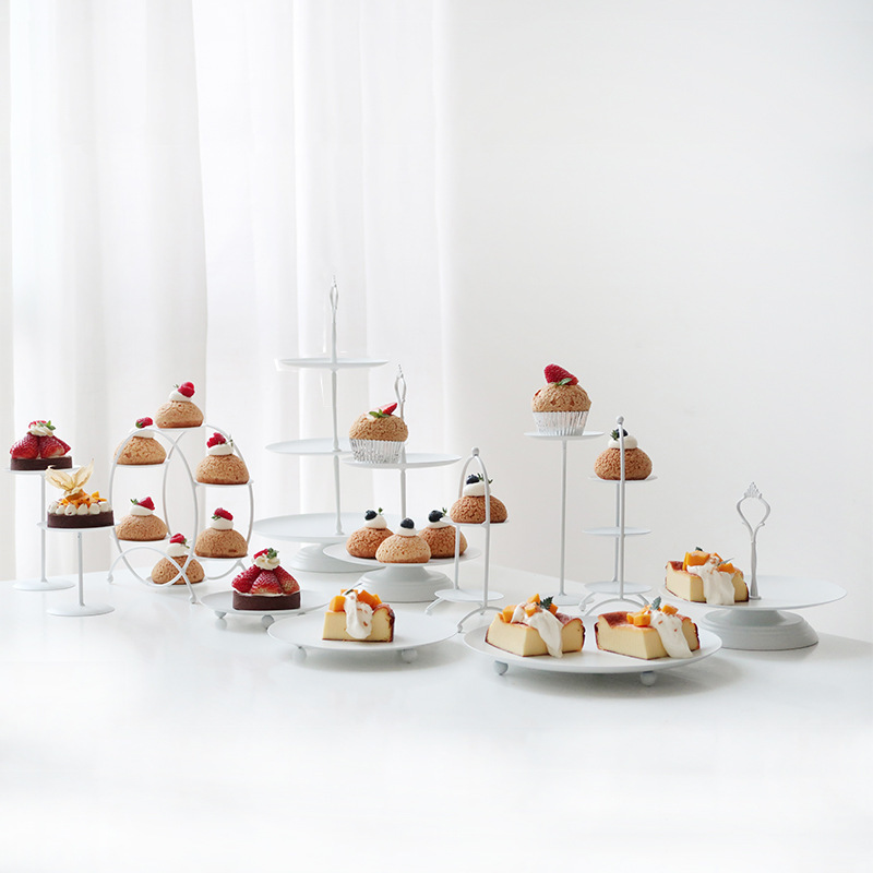 Dessert Table Ornaments Display Stand suit Birthday Wedding Decoration Props Pastry Heart Tray Three-Layer Cake Shelf