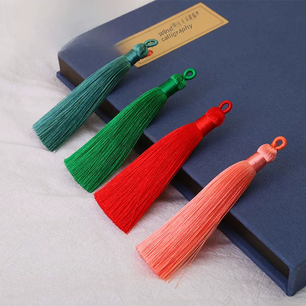 8cm Pull-Ring Tassel Fringe Handmade DIY Accessories Sachet Chinese Style Gift Box Pendant Bookmark Pendant Wholesale Tassel Pendant