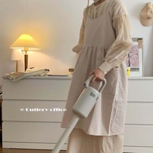Cutlery丨甜美棉麻百褶全棉围裙家务厨房花店咖啡店工作服无袖