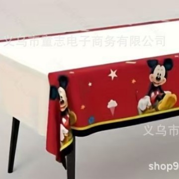 现货热销卡通蜘蛛侠公主史迪仔派对桌布卡通生日party一次性pe长|undefined