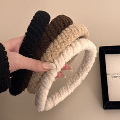 韓版簡約秋冬毛絨細款發箍甜美毛毛少女心頭箍發卡高級感百搭髮飾