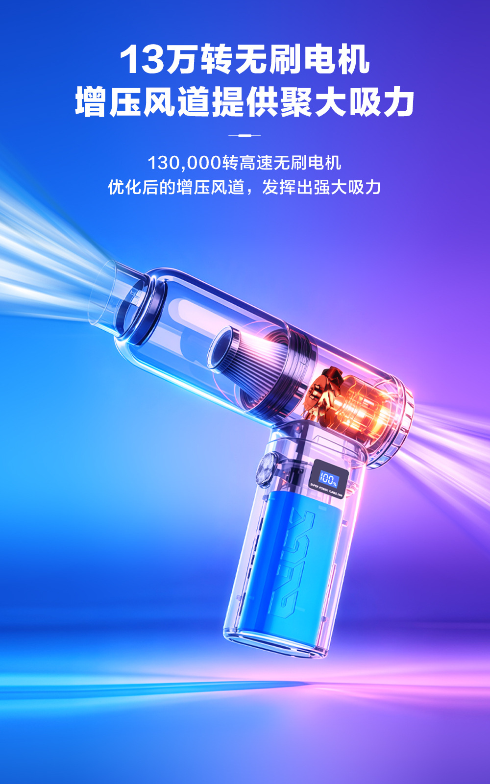 June's New Brushless Vacuum Cleaner, Cross-Border Car-Mounted Small Mini Wireless Compact Handheld Vacuum Cleaner for Home Use