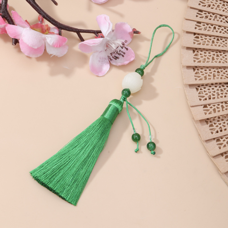 8cm三层莲花流苏手工diy手机吊穗车内吊坠包包挂件挂饰厂家批发款|undefined