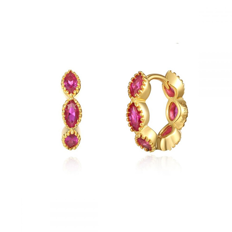 Retro Waves Plating Inlay Copper Rhinestones Earrings display picture 5