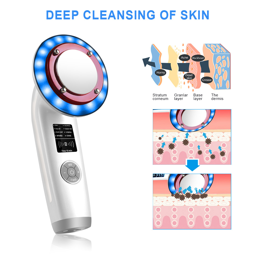 8 in1 Multifunctional Beauty Slimming Device EMS RF Ultrasonic for