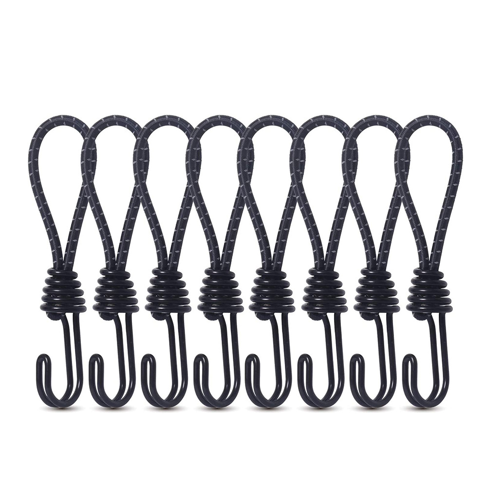 thumbnail image 1 of 10 mini cuerdas elásticas con ganchos, lazos ideales para lonas, tiendas de campaña, estantes de alambre y otros accesorios de camping., 1 of 4