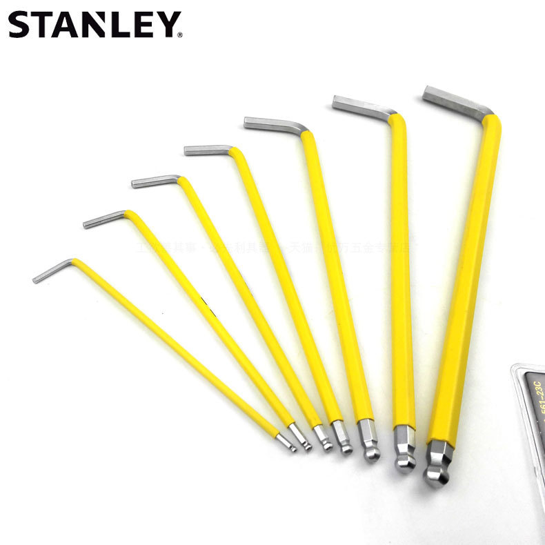 史丹利公制防滑加长球头内六角扳手2mm内六方扳六角匙94-501-23