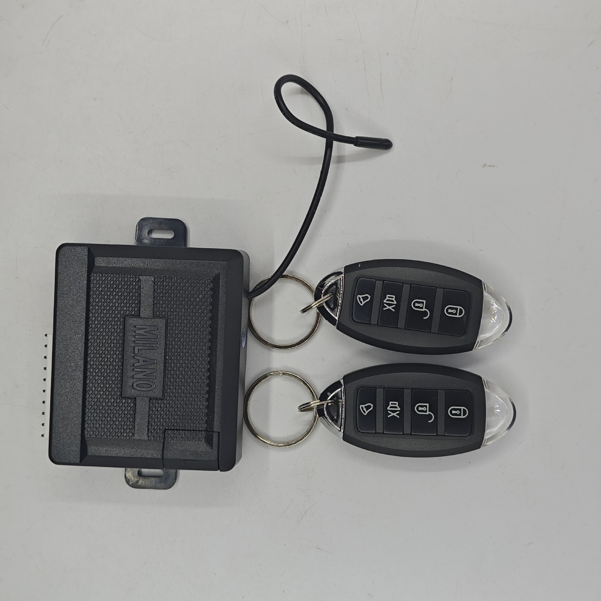 Car anti-theft device, remote control for central locking, remote control switch, keyless entry