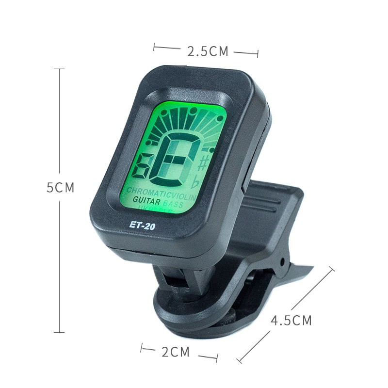 Folk Guitar Tuner Ukulele bajo violín sintonizador SINTONIZADOR DE ET-20 sintonizador electrónico