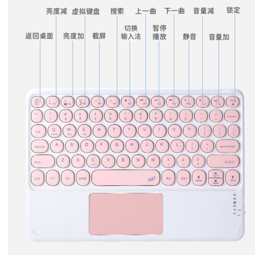 Подходит для 2024 нового iPad Air 13 / Pro 11 / 12.9 с Bluetooth-клавиатурой и сенсорным вводом, защитный чехол с отделением для стилуса для 10.2-дюймовой модели