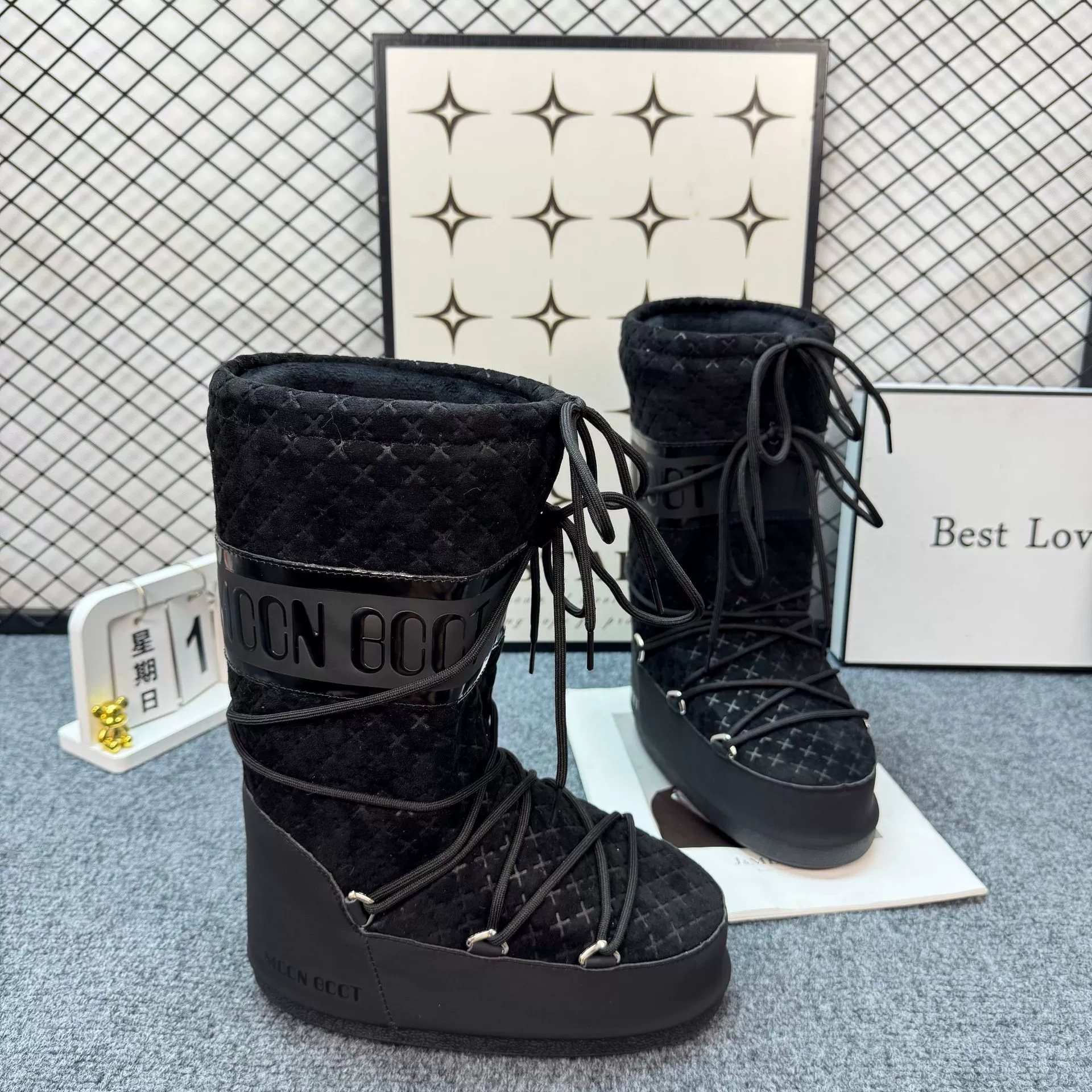 Space winter ski keep warm non-slip boots platform