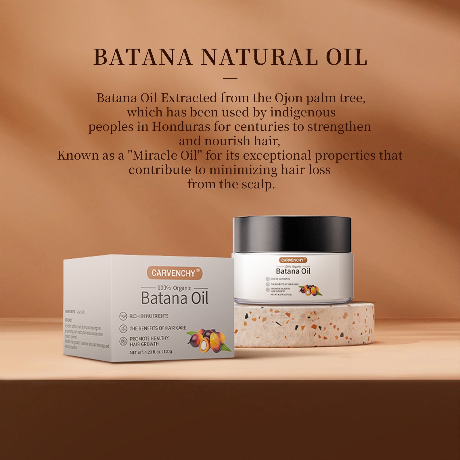 Fuente transfronteriza, aceite de batana orgánico, cuidado del cabello, reparación de cabello dañado, humectación, crema de batana pura.