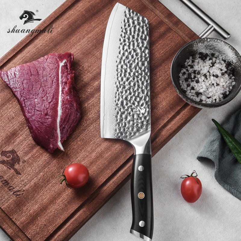 Cortador de cocina de acero Damasco VG10 de 67 capas Cortador de cocina de alta dureza Cortar carne en rodajas para el hogar Cortador de cocina pequeño y afilado