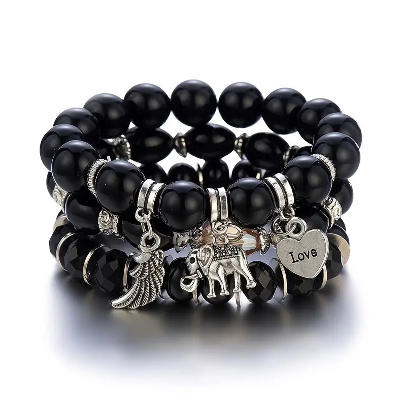 Women's Gender Classic Style Round Alloy Beaded Women's Bracelets