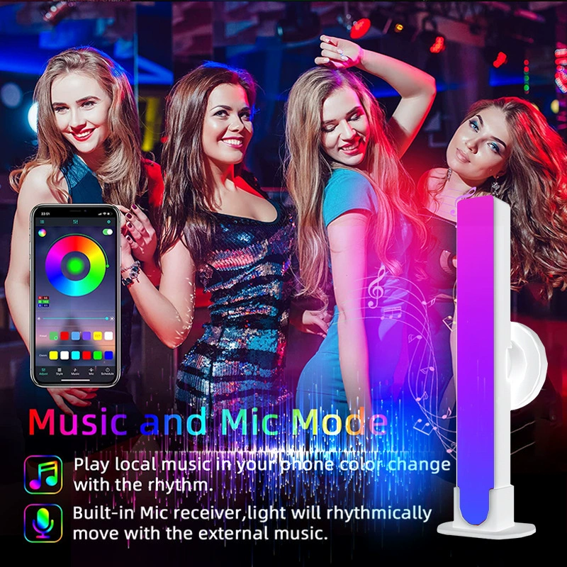 Полноцветная атмосферная подсветка для рабочего стола Amazon, RGB призрачный свет, световой контроль музыки