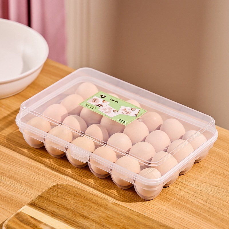 Caja de almacenamiento de huevos transparentes caja de almacenamiento de huevos casera anti-caída caja de preservación de huevos de plástico de grado alimenticio de cocina puede superponerse sellado