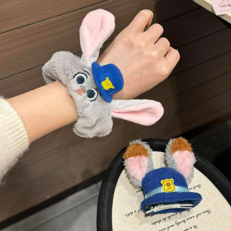 Cute Judy Rabbit Police Officer Stuffed Ears Hat Hairpin Hairband Sweet Bangs Clip Amusement Park Photo Headwear Cute Judy Rabbit Police Officer Stuffed Ears Hat Hairpin Hairband Sweet Bangs Clip Amusement Park Photo Headwear