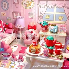 メロディーシミュレーションミニルームミニチュアシーン人形ブラインドボックスかわいいままごとおもちゃ人形マシンボックスエッグ
