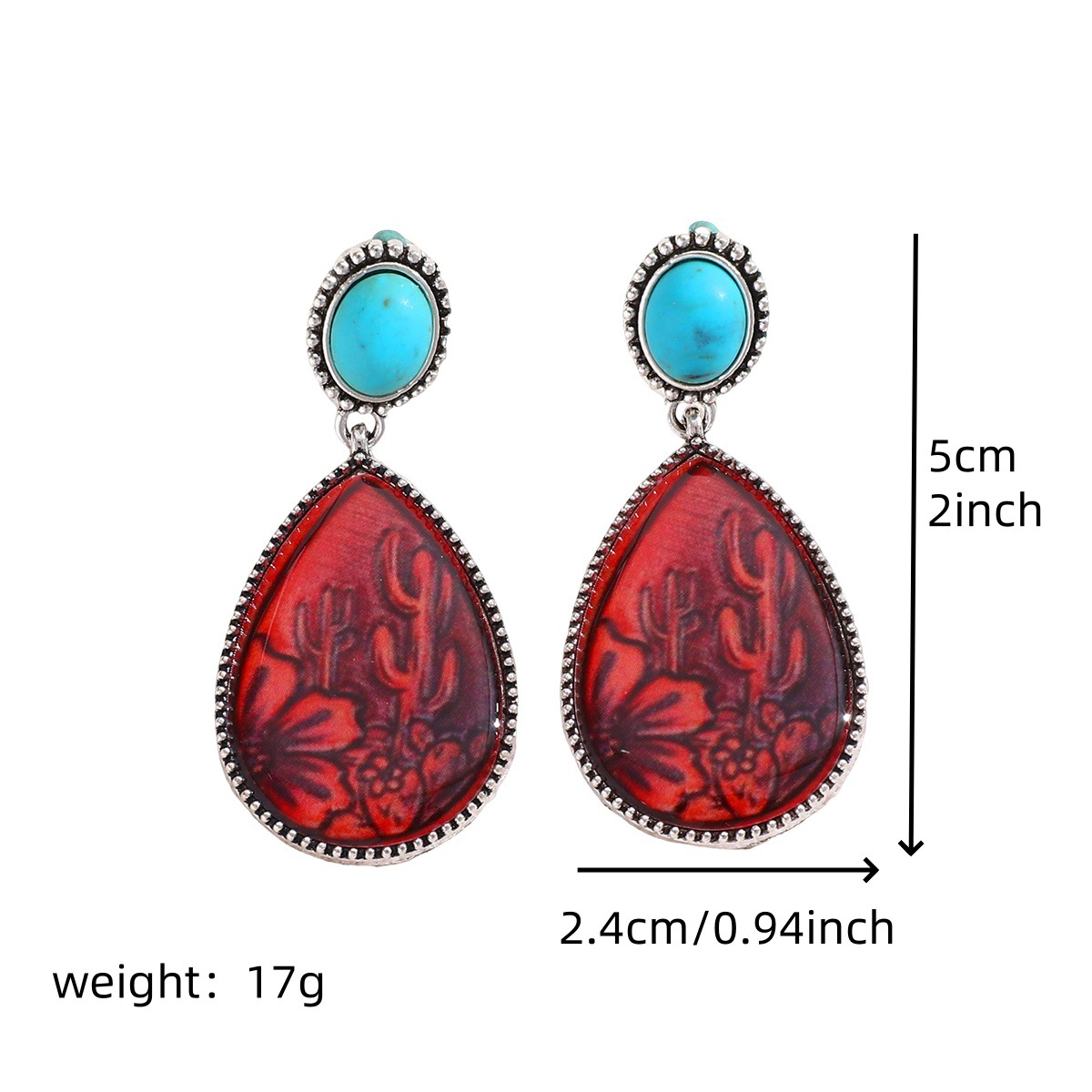 Böhmische Vintage Ohrhänger Mit Türkis Hochwertiger Nischenschmuck_voghion.com