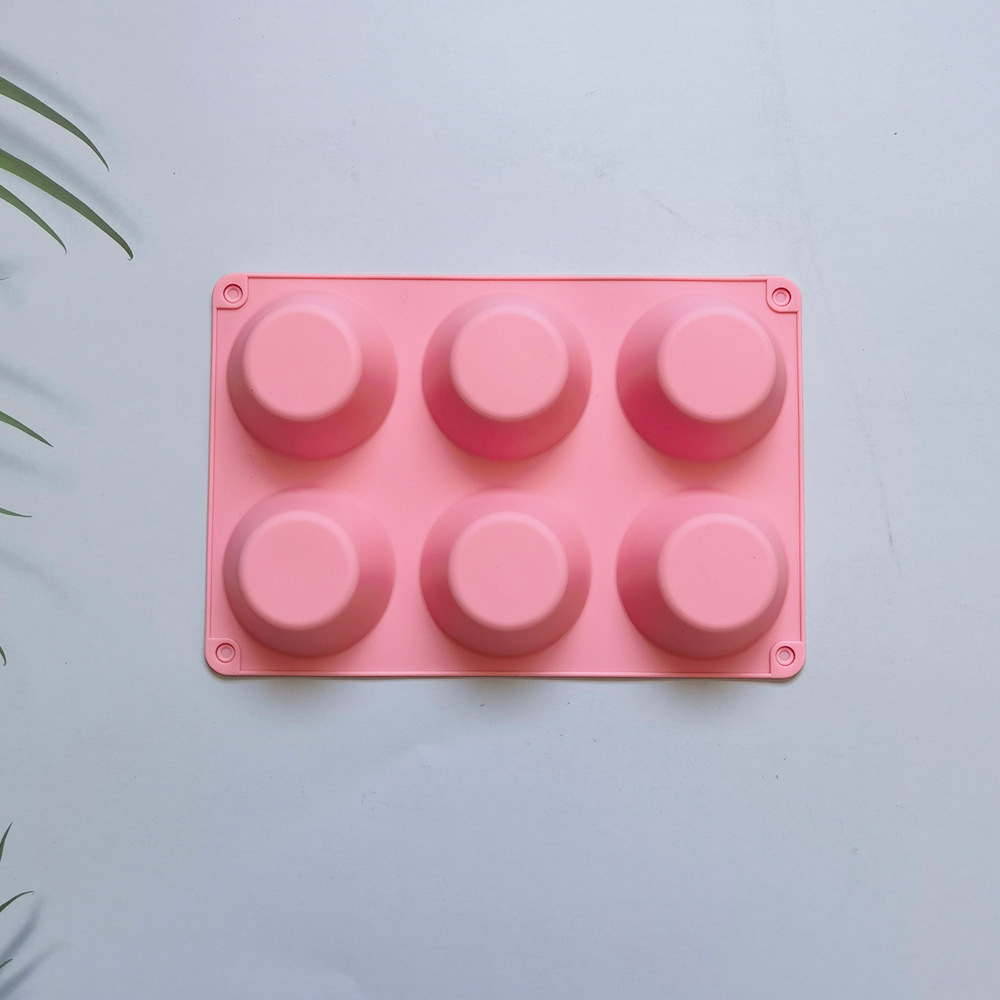 6 torta de torta 6 molde de silicona pastel helado pudín molde de postre jabón utensilios