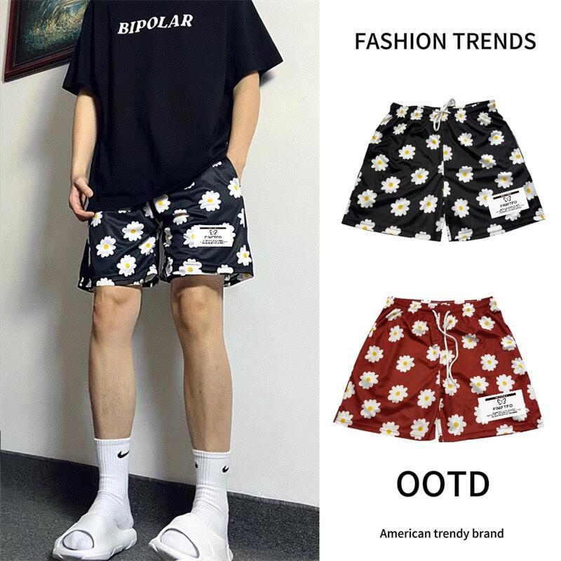 Summer Basketball Shorts Men's American Style Knee-Length Loose Casual Four-Point Trendy Sports Breathable Quick-Drying Training Pants
