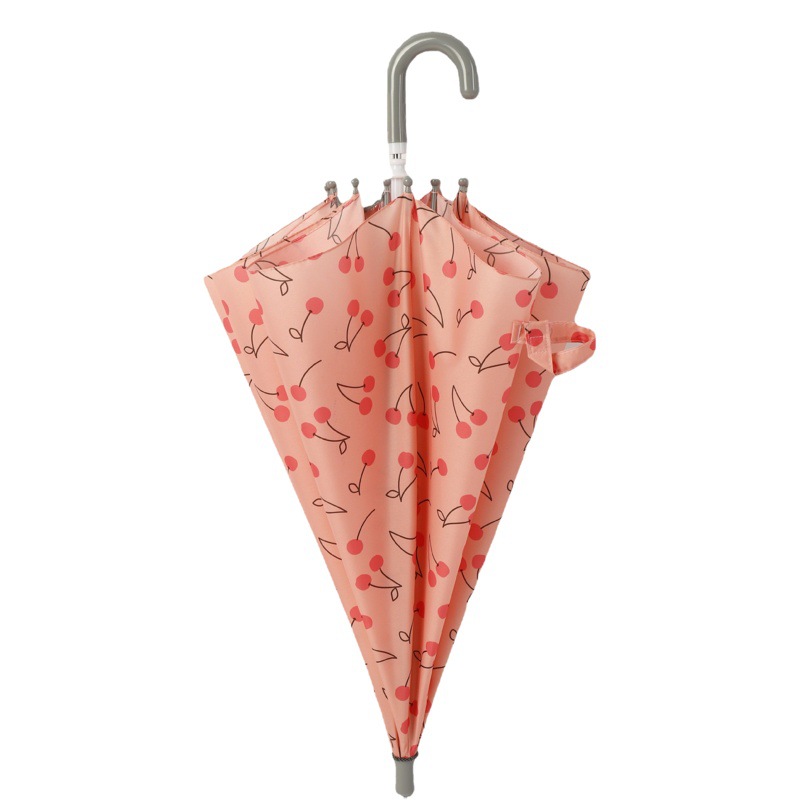 2023 new children's umbrella boy long handle primary school girl kindergarten baby rain dual-use straight umbrella