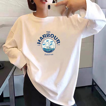 2025秋季新款女装纯棉长袖T恤打底上衣韩版大码时尚女士学生秋衣