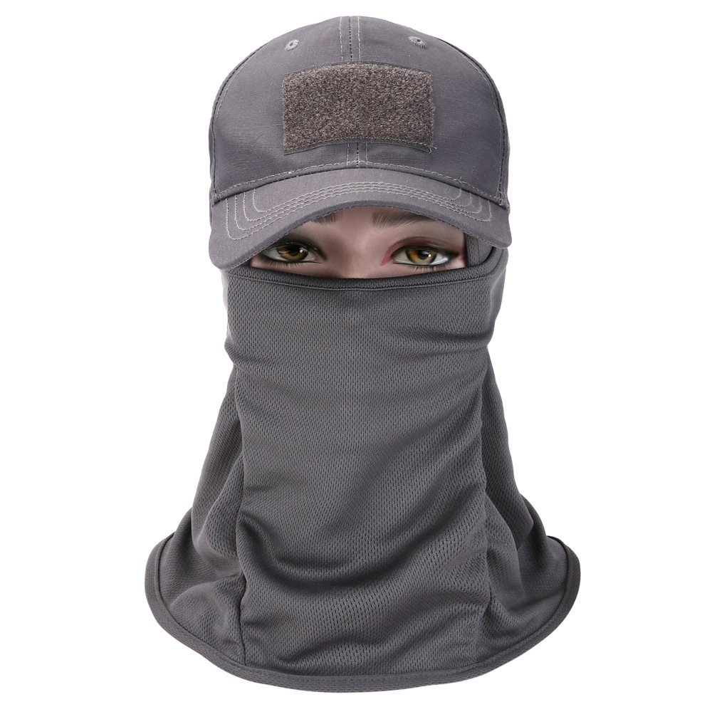 Gorra de béisbol, máscara, gorra de una pieza, deportes al aire libre, montañismo, camping, pesca, protector solar, gorras de cara completa, gorras tácticas