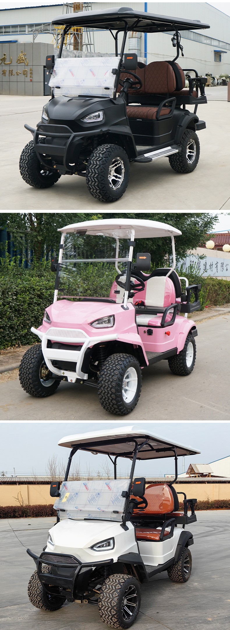 Electric Golf Carts for Export, 4-Seater and 6-Seater, Hotel and Airport Shuttles, Tourist Site Transport Vehicles