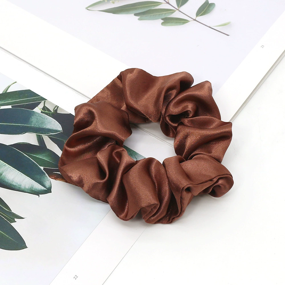 Hair Scrunchie Set, European Style, Satin Fabric, Simple Elegant Design, 6-Color Options