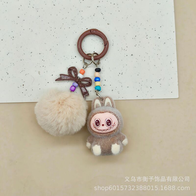 爆款跨境立体植绒拉布布钥匙扣挂件可爱包包配饰公仔卡通摆件批发|undefined