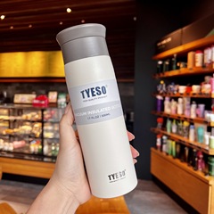 Minimalist artistic matte insulated cup for women, INS origami style stainless steel water cup for men, student version, Korean style, large capacity cup