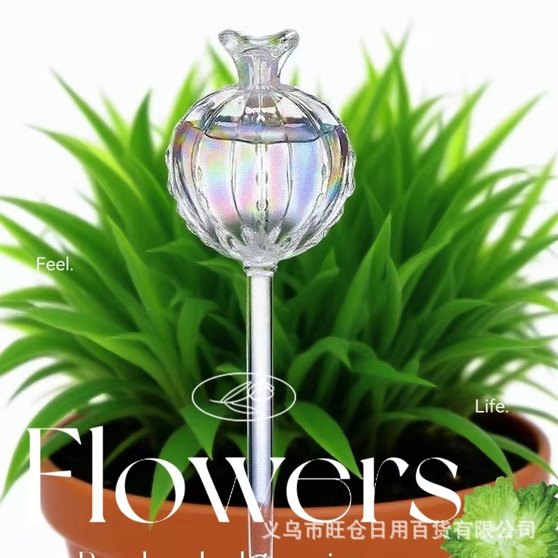 スポットヨーロッパとアメリカの園芸用緑の植物チューリップ給水器ドリッパー花の水やりアーティファクト模造ガラスはラベルを貼ることができます|undefined
