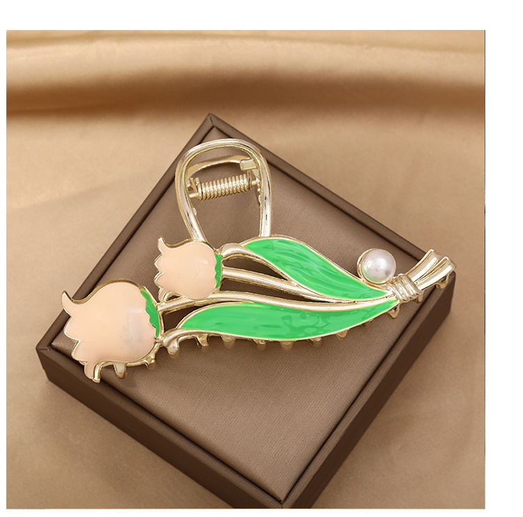 50g Weight Hair Claws Hair Accessories Type 1 Piece Quantity Daily Occasion Alloy Material Flower Pattern Women'S Gender Plating Design Fashion Style Fashion Flower Alloy Plating Hair Claws 1 Piece 6