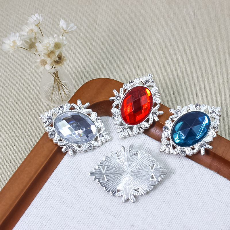 菱形合金楕円形フラワーパレットドリルバックル靴と衣類バッグヘッドジュエリー衣類アクセサリーラインストーンアクセサリー diy