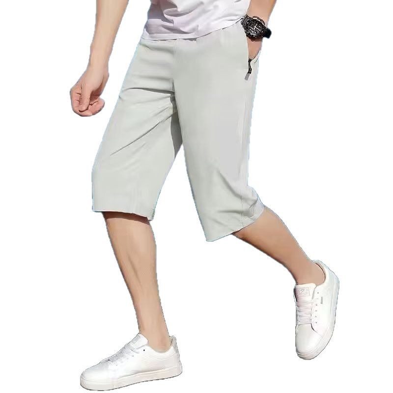 Camisas de verano ropa deportiva casual pantalones cortos de hombre de mediana edad pantalones cortos de playa de secado rápido pantalones de hielo de hombre moda